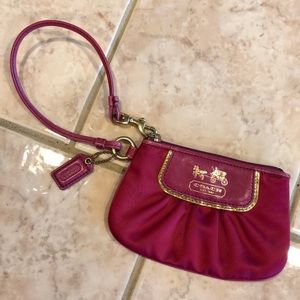 Hot Pink Coach wristlet